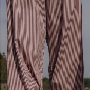 Daily Drills women’s Striped Pants - Brown and White